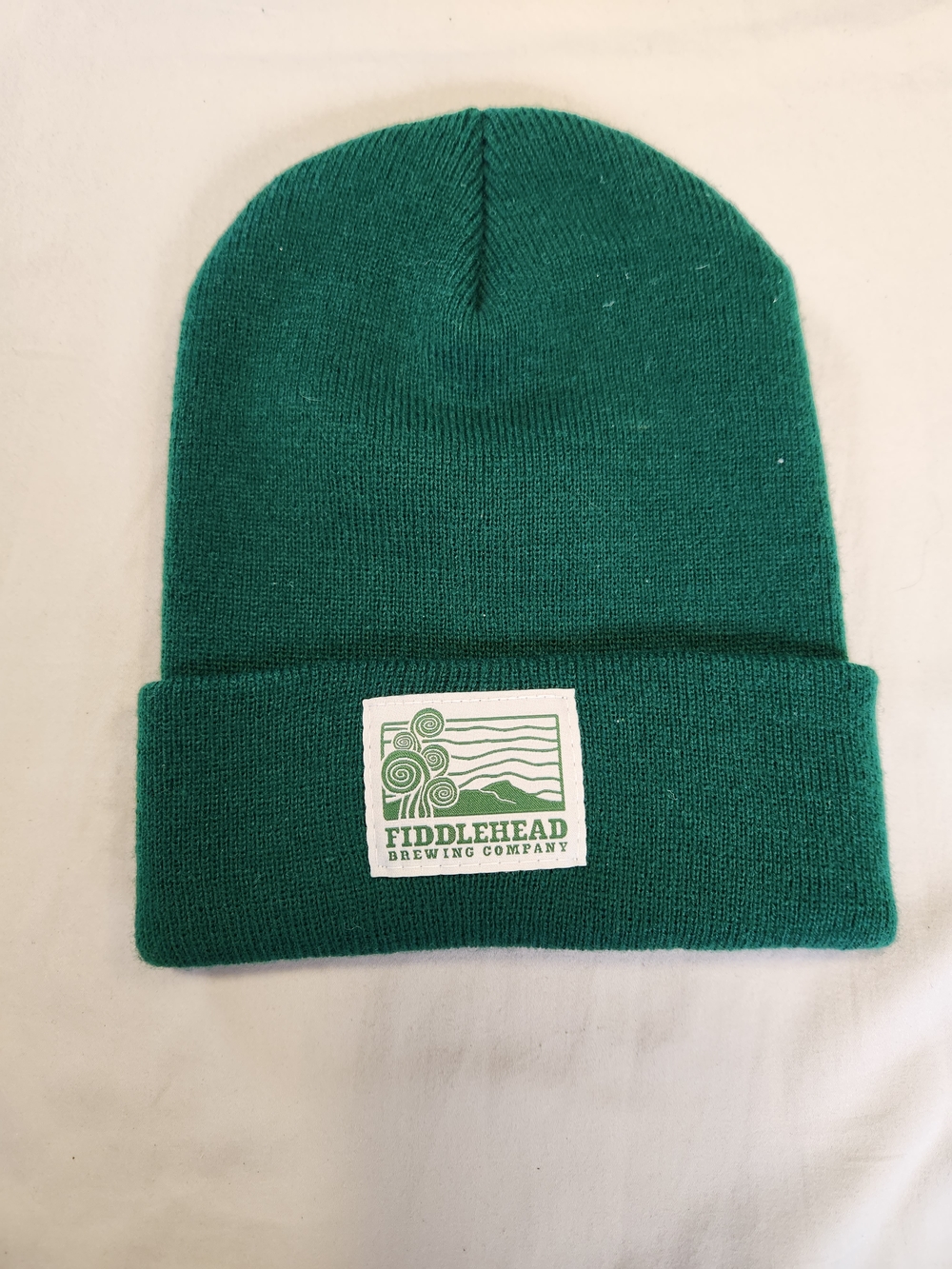 Fiddlehead Brewing Company Green Beanie Hat Logo Breweriana Collectible Hat